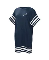 Touch Women's Navy Atlanta Braves Cascade T-shirt Dress