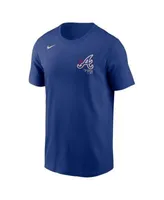 Men's Atlanta Braves Nike Royal Wordmark Tri-Blend T-Shirt