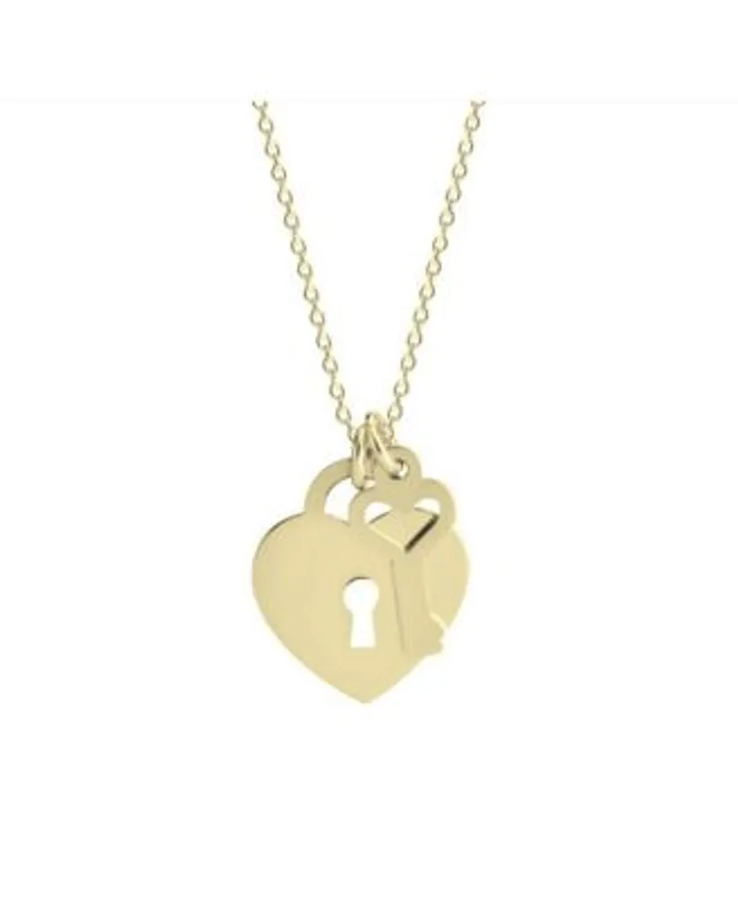 Jumbo Heart Lock Pendant Necklace