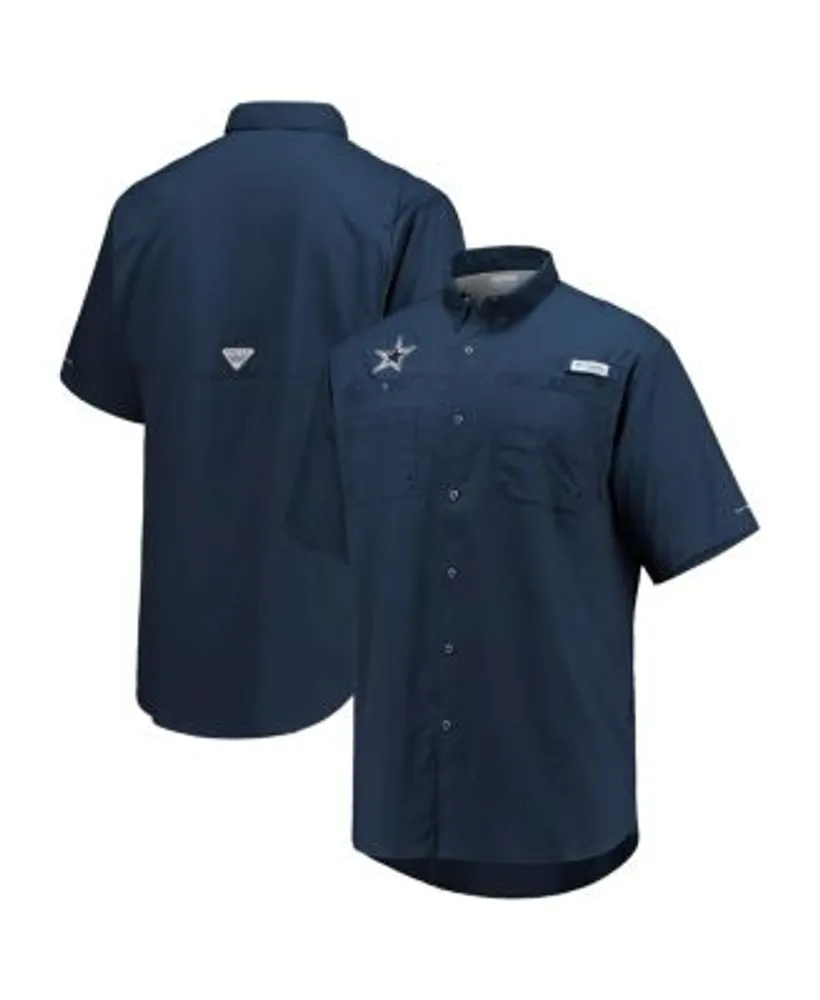 Men's Columbia White Dallas Cowboys Tamiami Omni-Shade Button-Down Shirt