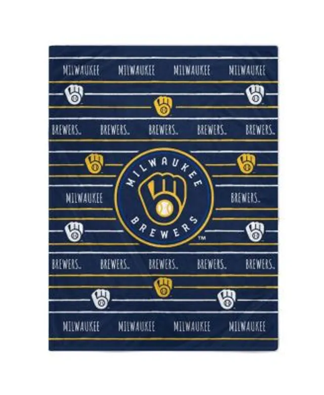 Lids Milwaukee Brewers 60'' x 70'' Retro Stripe Flannel Fleece