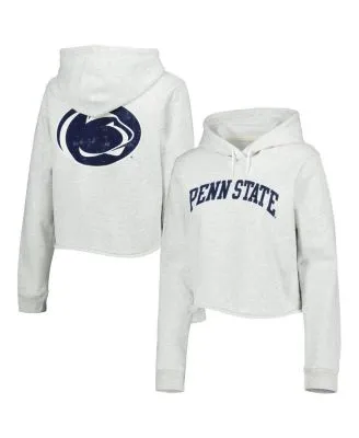 Women's Navy Penn State Nittany Lions Plus Size Color-Block Pullover Hoodie