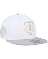 New Era White/Gray Las Vegas Raiders 50th Anniversary Gold Undervisor 59FIFTY Fitted Hat