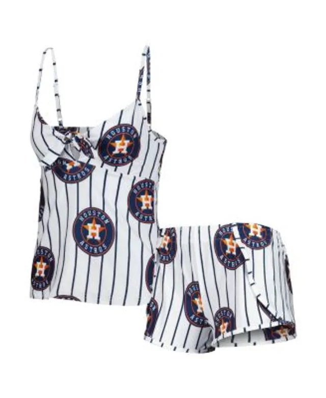 Los Angeles Dodgers Concepts Sport Women's Reel Pinstripe Knit Sleeveless  Nightshirt - White