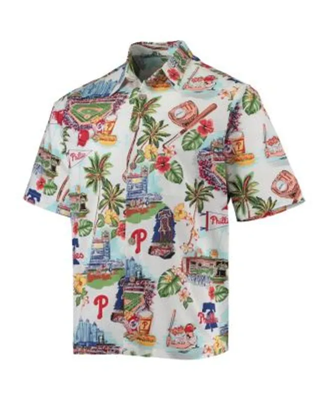 Men's Reyn Spooner White Philadelphia Phillies Americana Button-Up Shirt Size: Small