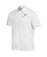 Men's Columbia Gray Texas Longhorns Super Slack Tide Button-Up Shirt