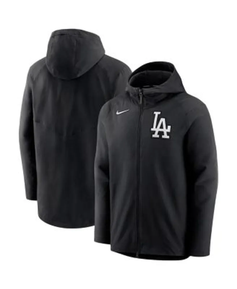 Los Angeles Dodgers New Era Raglan Quarter-Zip Hoodie - Black