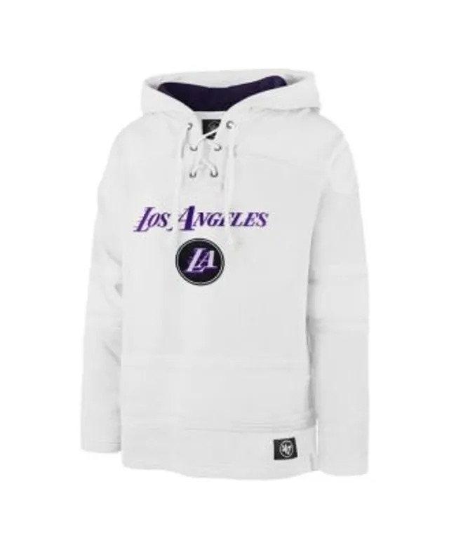 Nike Men's 2022-23 City Edition Los Angeles Lakers White Essential Pullover Hoodie, Small