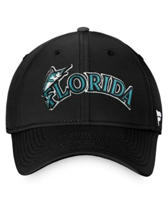 Men's Fanatics Branded Black/Blue Miami Marlins Core Flex Hat