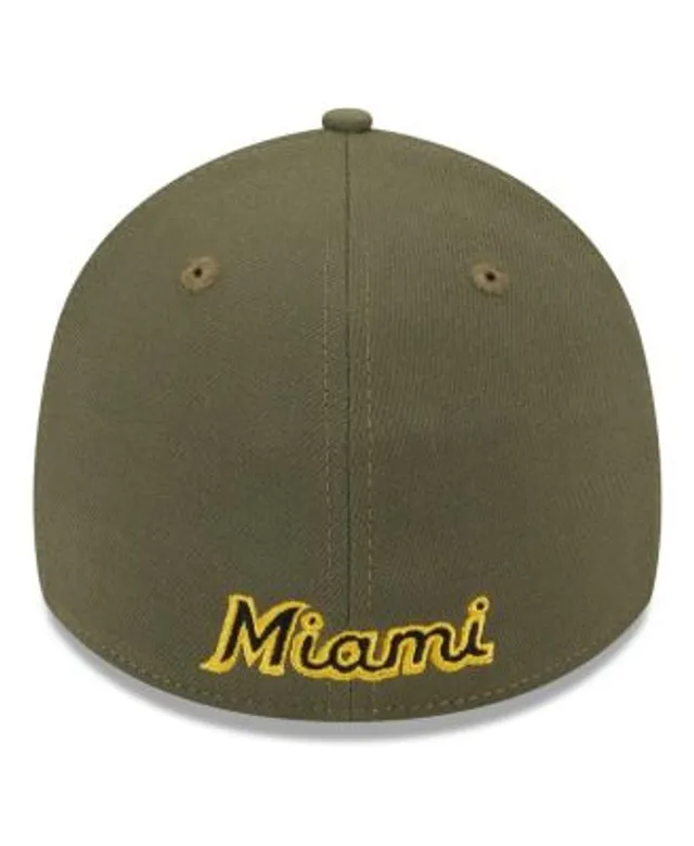 Miami Marlins New Era 2023 Clubhouse 39THIRTY Flex Hat - Black M/L