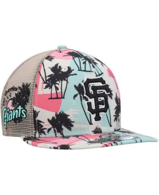 Los Angeles Angels New Era Retro Beachin' Patch A-Frame Trucker 9FIFTY  Snapback Hat - Natural