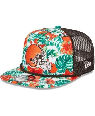 Men's New Era Camo/Olive Cleveland Browns Trucker 9FIFTY Snapback Hat