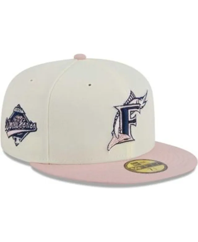 Men's New Era Natural/Teal Florida Marlins Cooperstown Collection Mango Forest 59FIFTY Fitted Hat