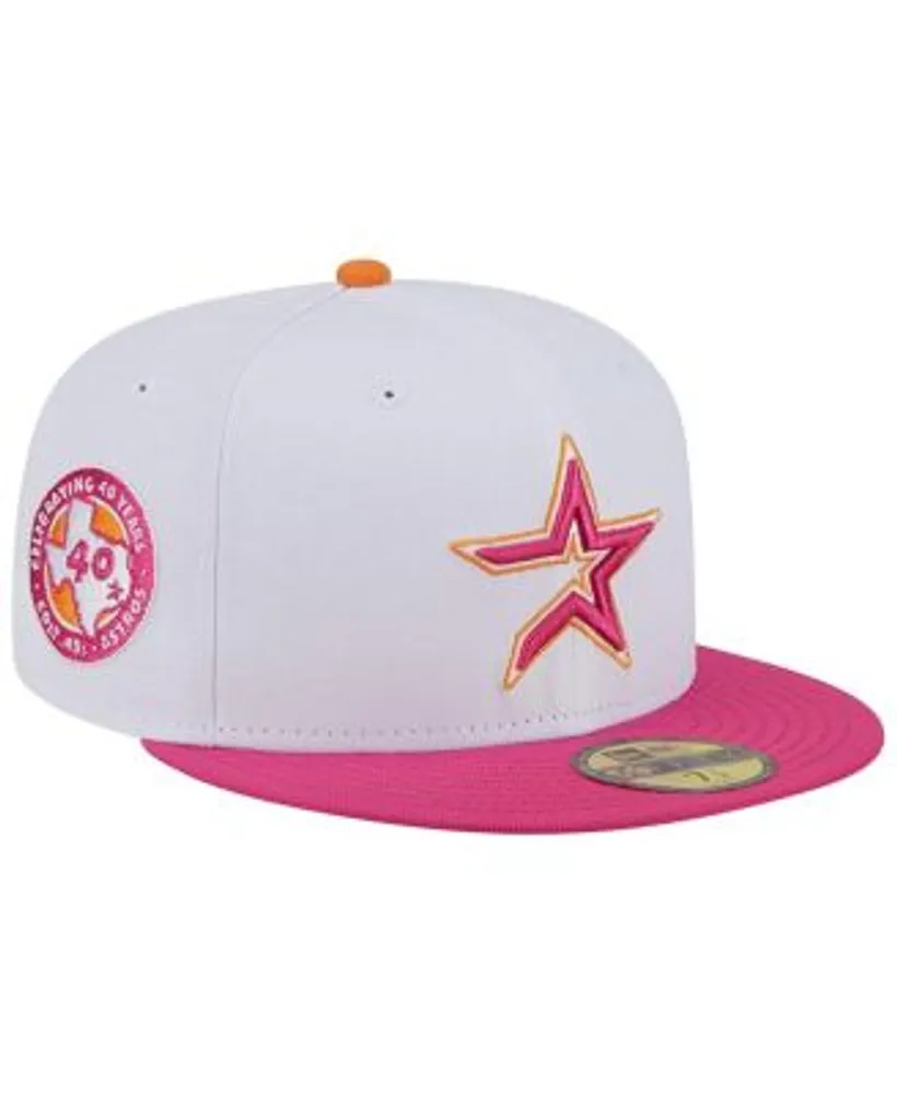 New Era White/pink Houston Astros 40th Team Anniversary 59fifty Fitted Hat