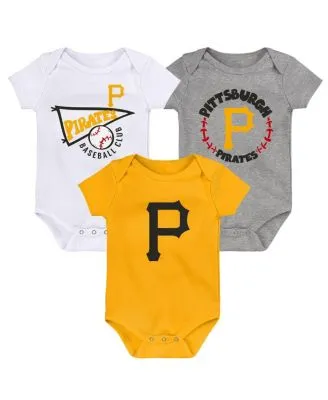 3-Pack Baby Girls Pittsburgh Steelers Short Sleeve Bodysuits