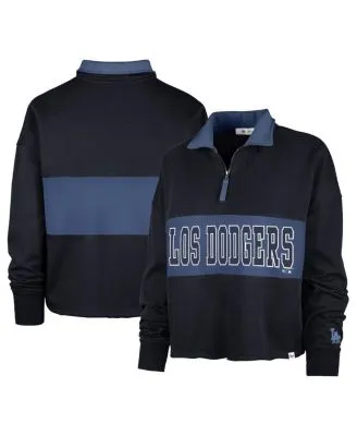 Tommy Bahama Women's Tommy Bahama Black Los Angeles Dodgers Aubrey Stripe  Block IslandZone Half-Zip Jacket