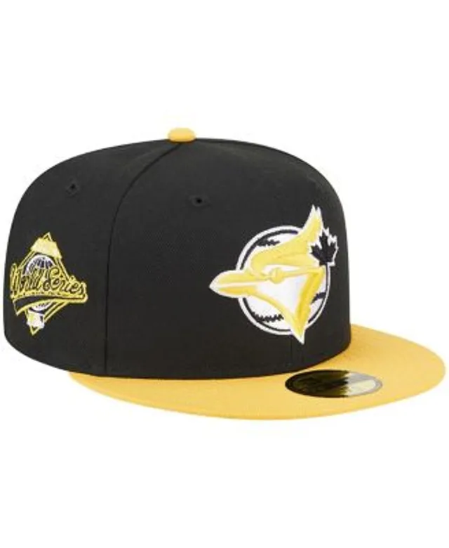 New Era Toronto Blue Jays Black On Metallic Gold 59FIFTY Fitted Cap - Macy's