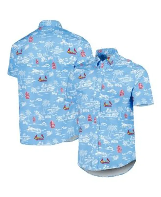 Men's Reyn Spooner Light Blue St. Louis Cardinals Kekai Performance Button-Up Shirt Size: Medium