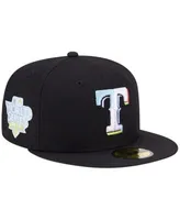 Texas Rangers Colorpack 59FIFTY Fitted Hat in Black 7 3/8 / Black