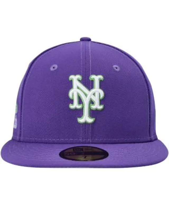 Men's New Era Purple Houston Astros Lime Side Patch 59FIFTY Fitted Hat