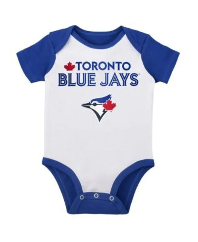 Newborn & Infant Royal/Powder Blue/White Toronto Blue Jays Minor League Player Three-Pack Bodysuit Set