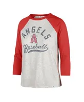 Women's '47 Gray Milwaukee Brewers City Connect Retro Daze Ava Raglan 3/4-Sleeve T-Shirt Size: Small