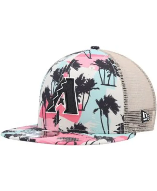 New Era Men's Natural Arizona Diamondbacks Retro Beachin' Trucker 9FIFTY  Snapback Hat