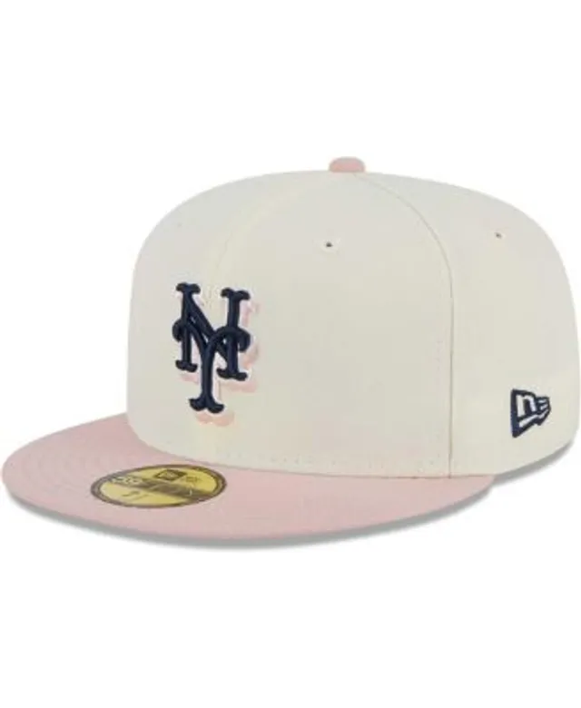 Men's New Era White/Pink Atlanta Braves Chrome Rogue 59FIFTY Fitted Hat