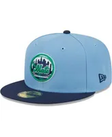 New Era Light blue/navy New York Yankees Green Undervisor 59FIFTY Fitted Hat