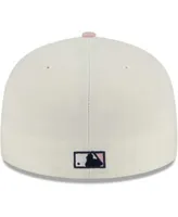 Men's New Era White/Pink Atlanta Braves Chrome Rogue 59FIFTY Fitted Hat