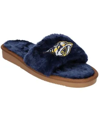 FOCO Los Angeles Rams Two-tone Crossover Faux Fur Slide