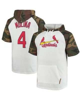 Yadier Molina St. Louis Cardinals Player Big & Tall Raglan Hoodie T-Shirt -  White/Camo