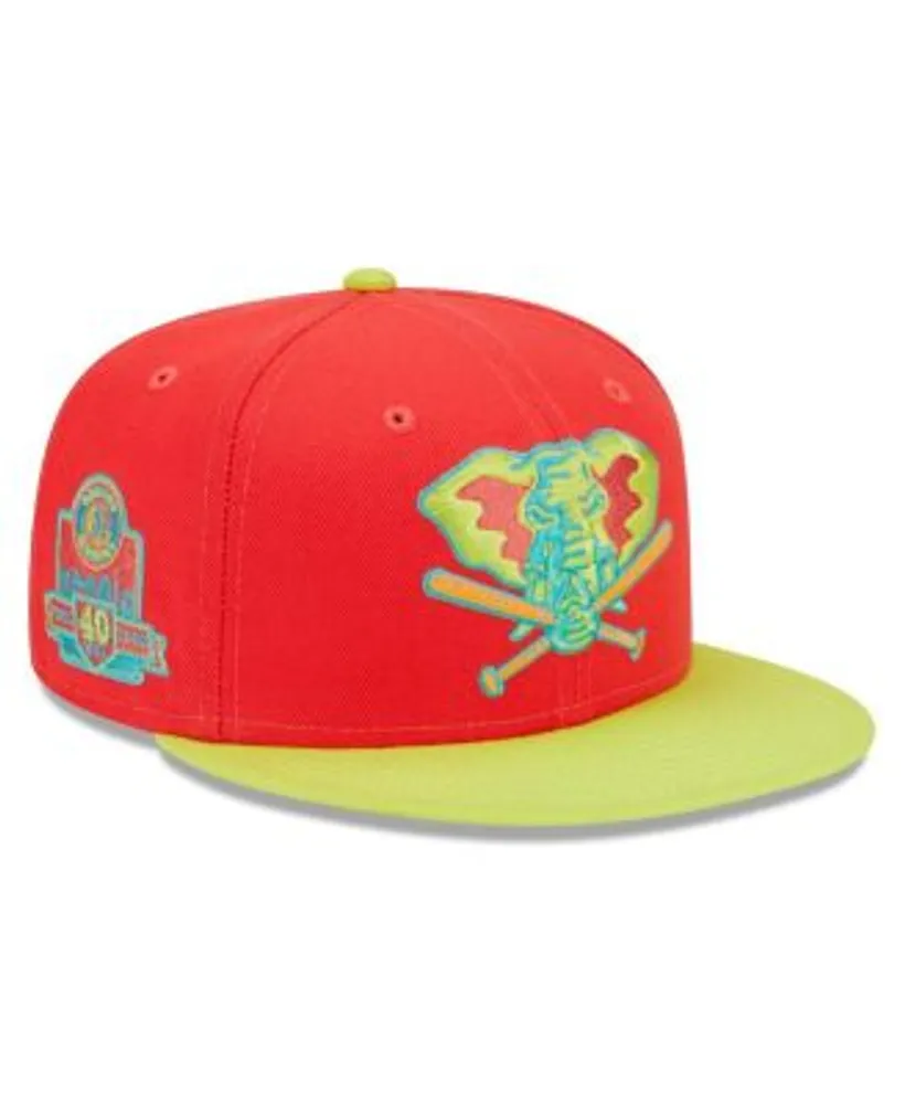 Men's New Era Red York Yankees Lava Highlighter Logo 59FIFTY Fitted Hat