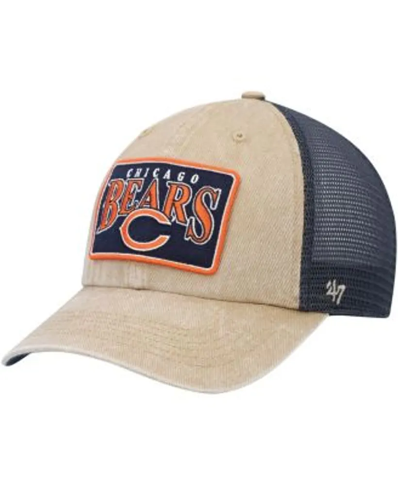 47 Brand Men's Khaki Chicago Bears Dial Trucker Clean Up Snapback Hat
