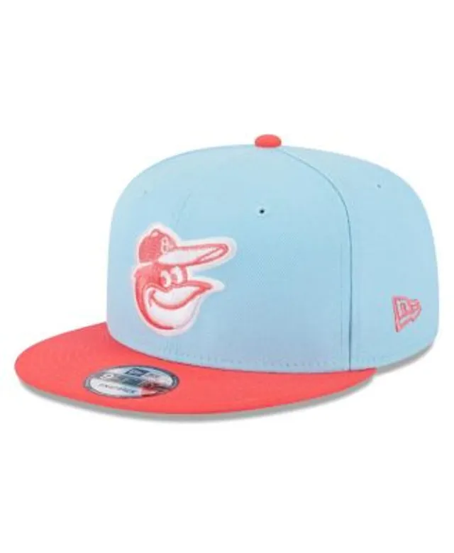 New Era Men's Light Blue and Red Baltimore Orioles Spring Basic Two-Tone  9FIFTY Snapback Hat
