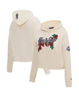 Chicago Cubs Pro Standard Women's Roses Pullover Hoodie - Cream