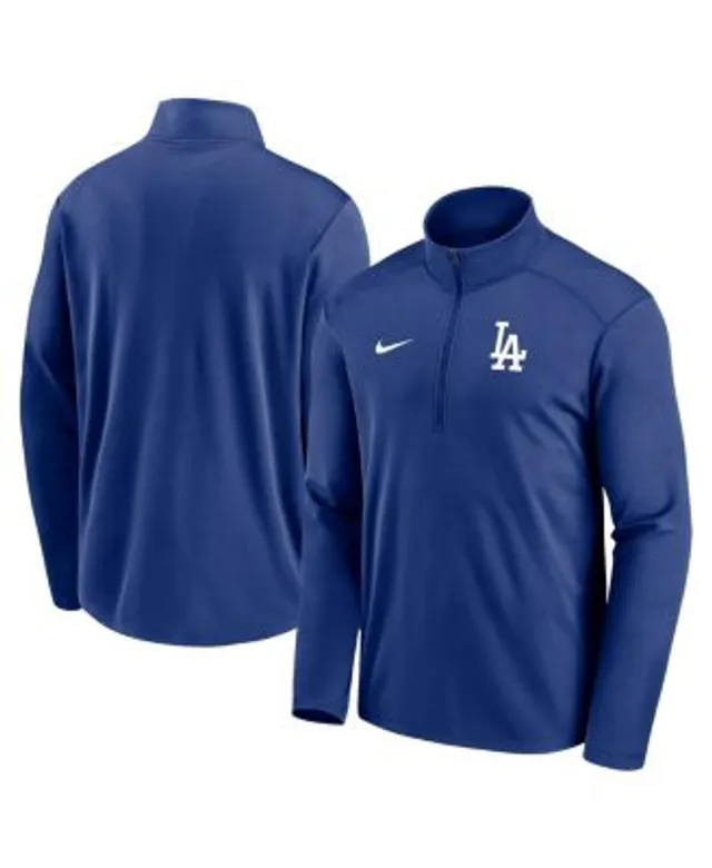 Nike Men's Los Angeles Dodgers Blue Logo Pacer Half Zip Jacket