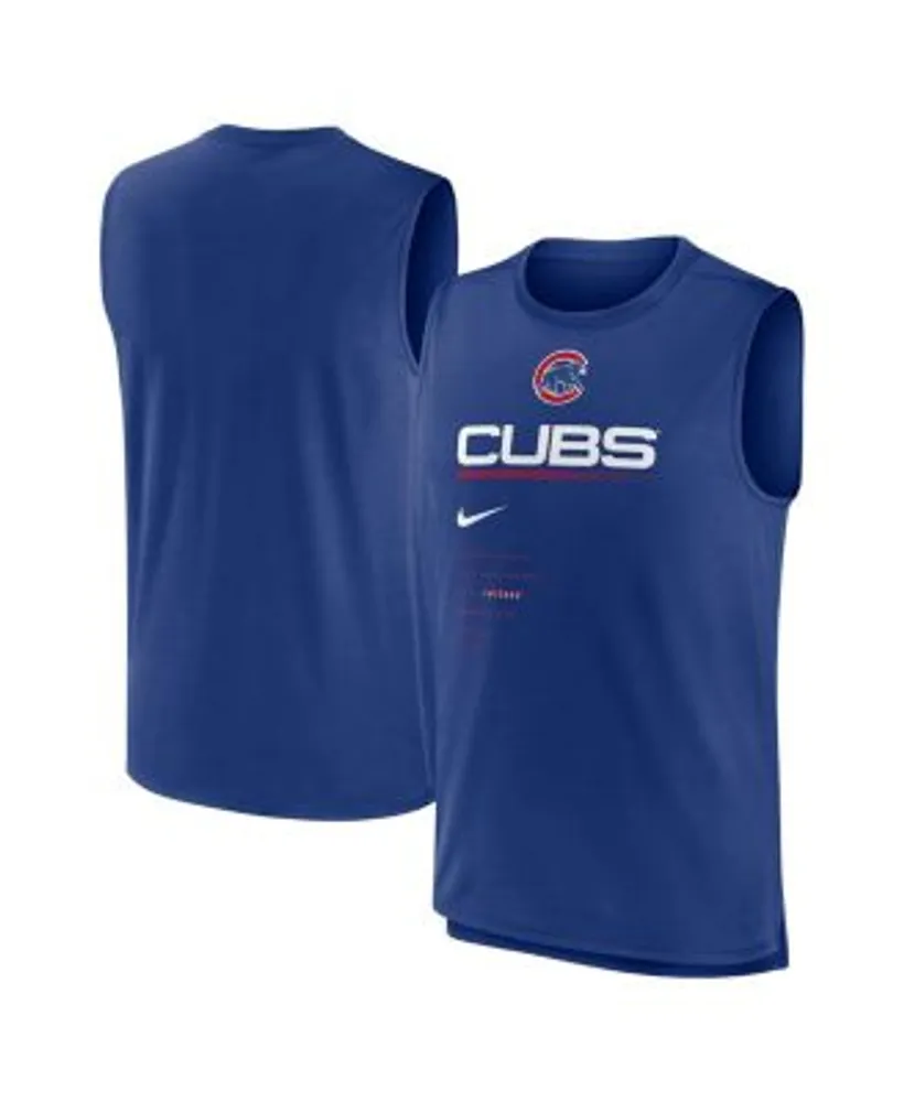 Women's Nike Royal Chicago Cubs Muscle Play Tank Top