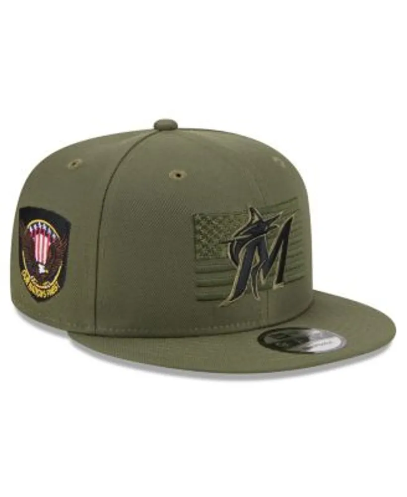 New Era Men's Green Miami Marlins 2023 Armed Forces Day 9FIFTY Snapback  Adjustable Hat