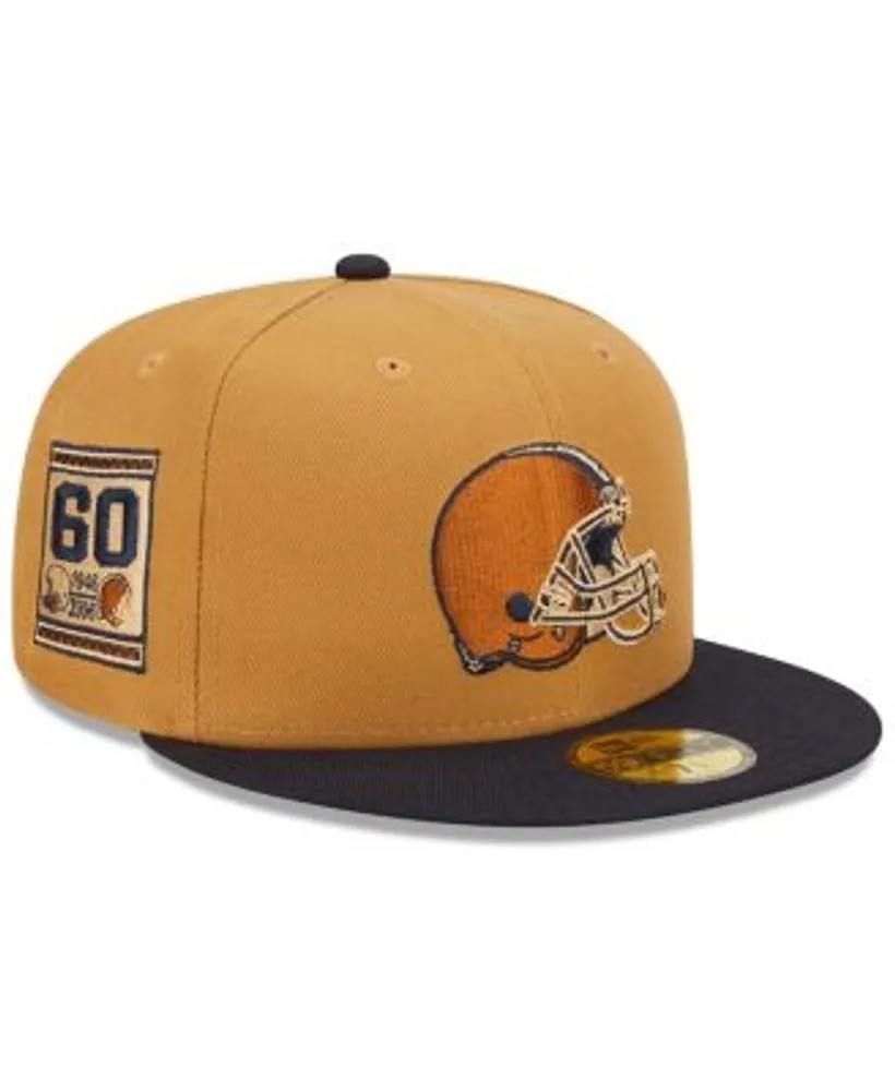 Men's New Era Navy/Gold Cleveland Browns 60th Anniversary 59FIFTY Fitted Hat