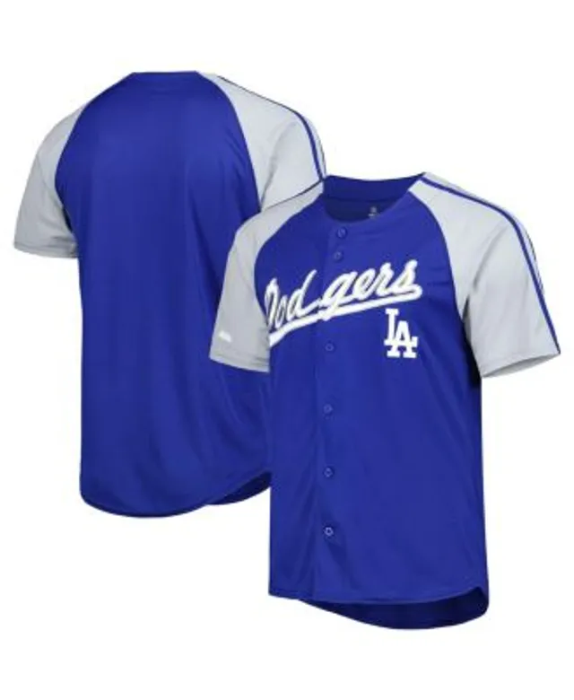 Stitches Men's Stitches Royal Kansas City Royals Button-Down Raglan Replica  Jersey