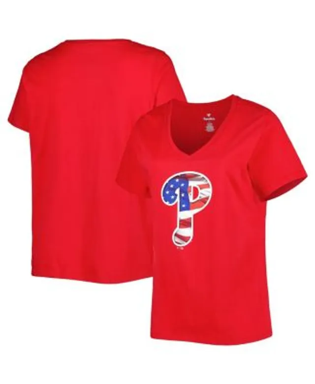 Profile Women's White, Red Philadelphia Phillies Plus Colorblock T