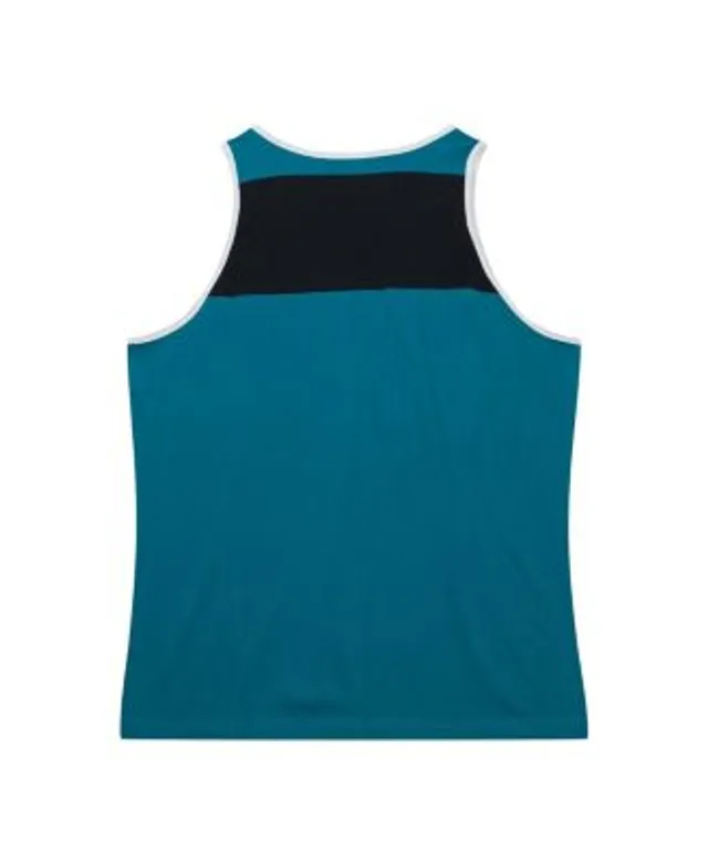 JAGS JAX PACK WHITE MUSCLE TANK WITH TEAL