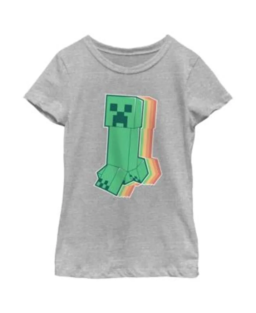 Minecraft T Shirt Boys Creeper Inside Black Short Sleeve Gamer Top