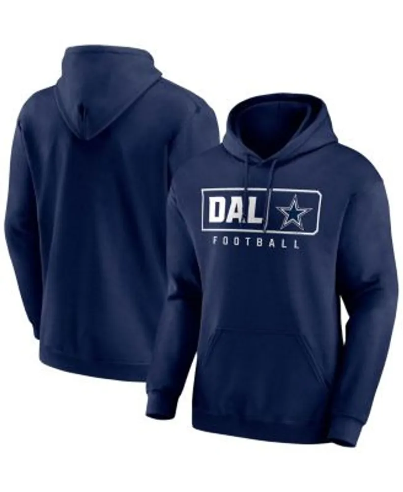 Men's Dallas Cowboys Fanatics Branded Navy Hustle Fleece Pullover