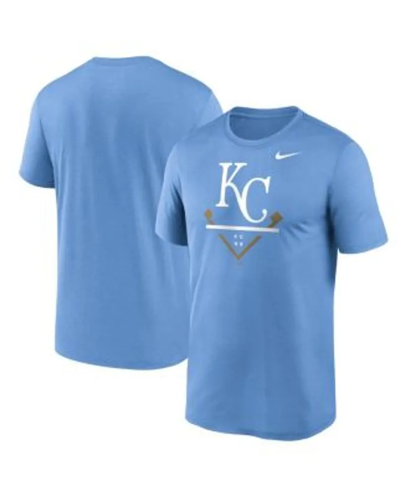 Kansas City Royals V-Neck Tee T-Shirt Womens Size M Medium Blue