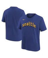 Nike Big Boys Royal Seattle Mariners 2023 City Connect Wordmark T