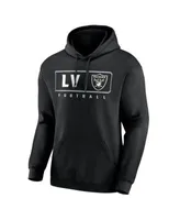 Men's Fanatics Branded Black Las Vegas Raiders Hustle Pullover Hoodie