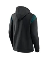 Men's Philadelphia Eagles Color Block Nike Therma NFL Pullover Hoodie in Black, Size: Medium | 011S149N86-05K