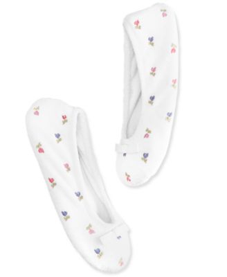 Isotoner Embroidered Terry Ballerina Slipper, Online Only